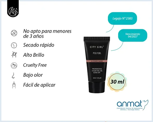 Kit Uñas Completo Esmaltado Semipermanente Polygel Cabina