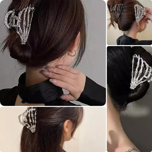 Garras Para El Cabello Ruimo 3pcs Mano Esqueleto Telaraña