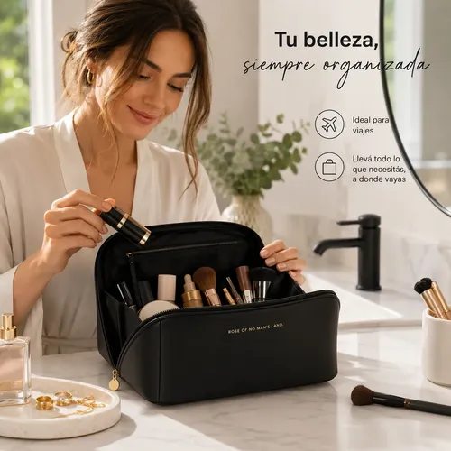 Neceser Porta Cosmético Cuero Pu Para Maquillaje Ideal Viaje