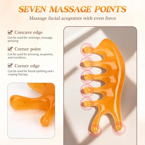 Tablero Facial Para Raspar La Piel, Masaje De Spa Con Resina 2pcs Set