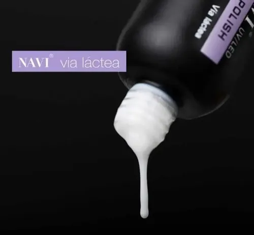 Kit X2 Gel Uv Led Esmaltado Semi Navi V. Lactea Blanco+ Rosa Color Blanco/rosa