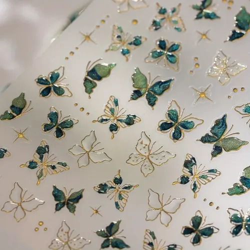 Rtzn 5 Hojas De Pegatinas Autoadhesivas De Mariposas Con Pop