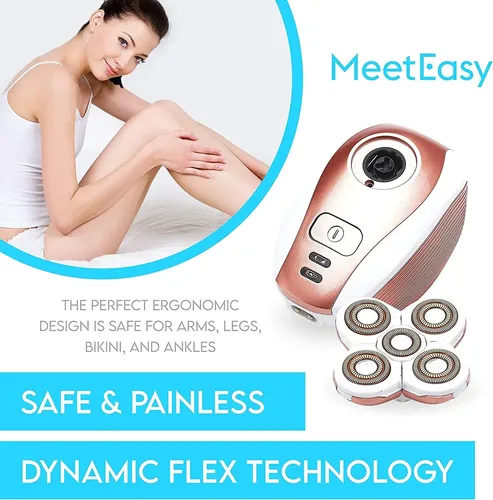 Afeitadora Eléctrica De Piernas Meeteasy Recargable Para Muj