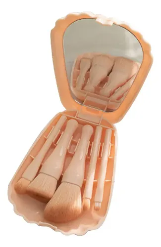 Set De Brochas Cosméticas Con Espejo, Portátil, For Maquill