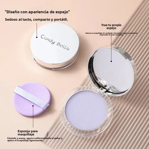 Polvo Compacto Mate Fijador Control Aceite Base Maquillaje