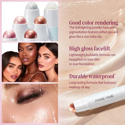 Page Vine Barra Iluminador Perla Agua Natural Brillo