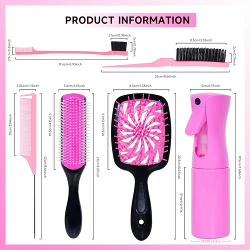 11 Pcs Hair Brush Set, Cepillo Para Desenredar El Cabello Y