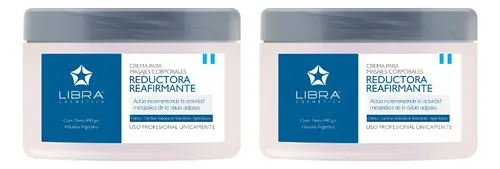 Libra Crema Masajes Reductora Reafirmante 500g X2