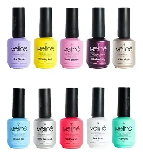 Esmaltes Meline Semipermanentes X 10 Gel Color Uv