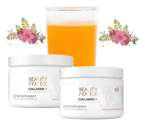 Combo X2 Colagenos Nuskin Beauty Focus Doble Hidrolizado Todo Tipo De Piel Día Y Noche