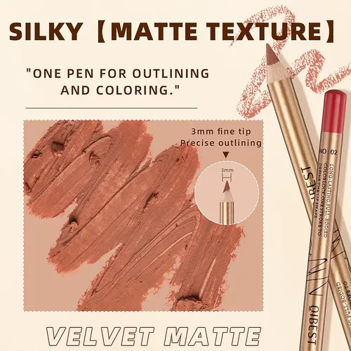 Denestup Set 12 Lápices Delineador Labial Mate Waterproof