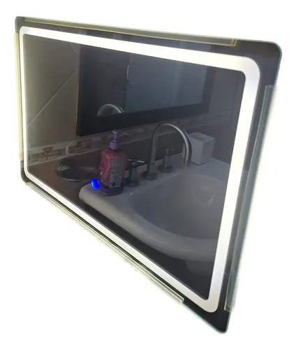 Espejo Luz Led Rectangular 60x40cm Touch 3 Luces 5mm Moderno
