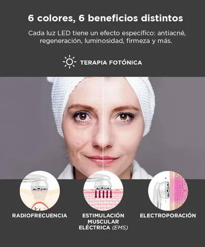Masajeador Facial Ultrasónico Recargable Gadnic Exfoliante