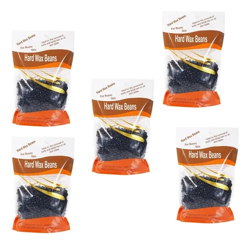 5x Frijoles Duros De Cera Dura Gráneos Suaves De Cera Negro