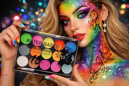 Paleta De Sombra Maquillaje Artístico 15 Colors Con 2 Pincel