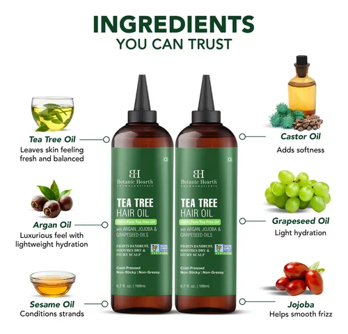 Aceite Capilar Botanic Hearth Tea Tree 2 Unidades 396ml