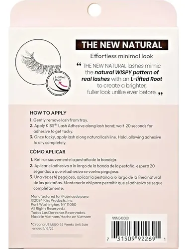 Pestañas Postizas Kiss The New Natural High Bun 12mm X4