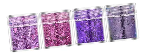 4 Piezas De Decoración De Manicura En De Estrella Púrpura