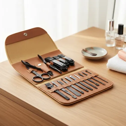 Set Manicura Y Pedicura 16 Piezas Acero Inoxidable