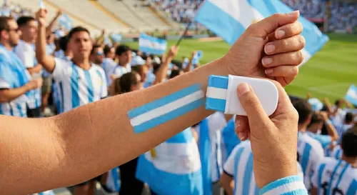 Pintacaras Stick Mundial  Maquillaje Argentina Duo Celeste