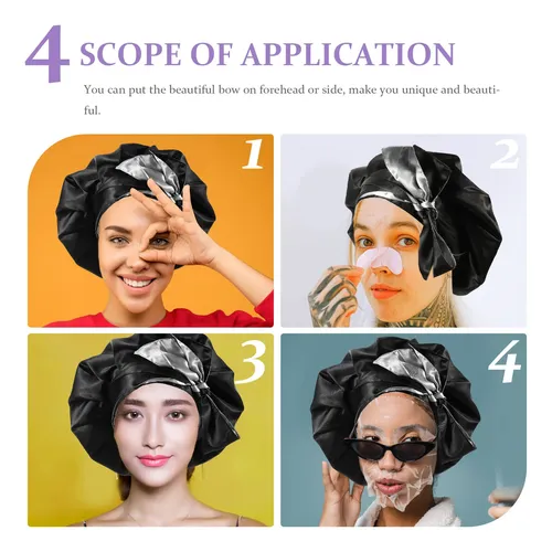 Gorro De Ducha Reutilizable Con Turbante Satinado Para Mujer