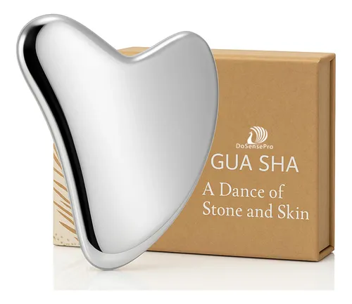Gua Sha Dosensepro Acero Inoxidable Para Rostro Plata