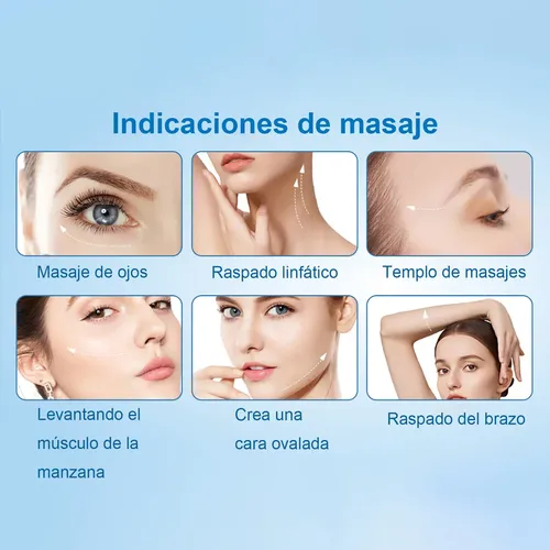 2 Masajeadores Faciales Corporales Gua Sha Acero Inoxidable