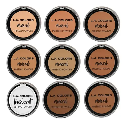 Polvo Compacto Mineral Pressed Powder L.a. Colors Ebony