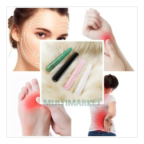 Varilla De Acupresión Palito Gua Sha De Jade Facial Corporal