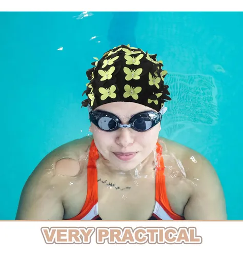 Gorro De Natación Para Mujer, Flexible, Cómodo, Impermeable