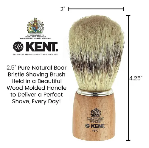 Brocha Kent Vs70 Cerdas De Tejón Naturales, Mango De Haya
