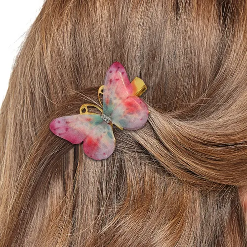 8 Clips Mariposa Para Cabello Niñas Diadema Flores Boda