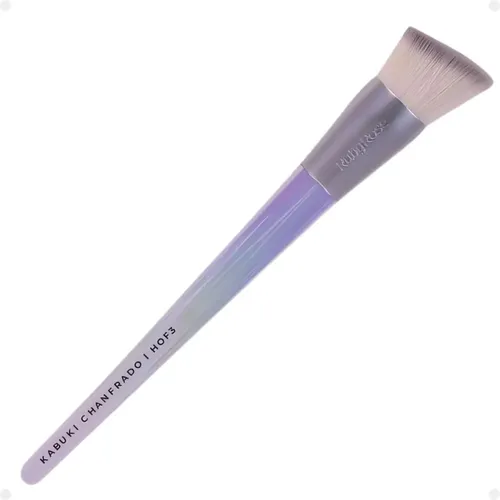 Pincel Para Base Kabuki Biselado Ruby Rose Hb-hof3 Lila