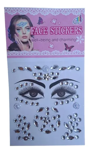 Gemas Strass X12 Autoadhesivas Cara Cuerpo Sticker Fiesta