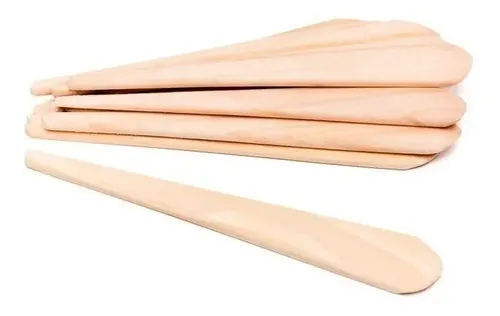 Espatulas De Madera Para Depilacion Con Cera 18cm Pack X12