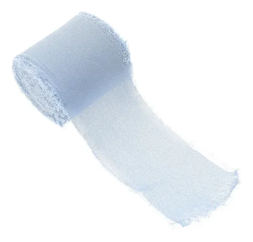 Cinta De Poliéster Para Flores Y Cabello Multifunción Azul Claro