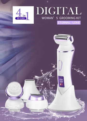 Kit De Depilación Eléctrica 4 En 1 Para Mujer