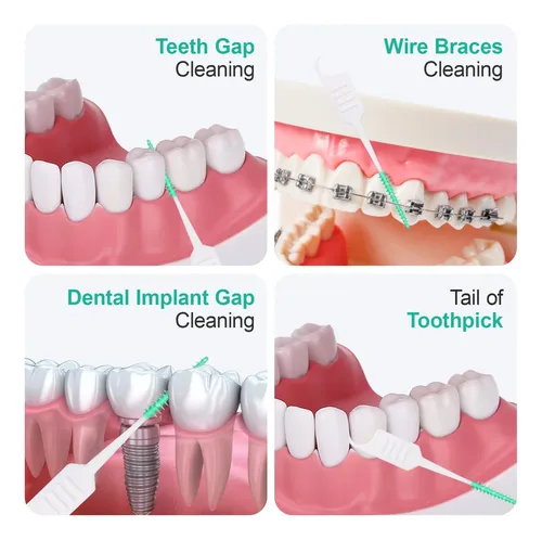 Cepillos De Hilo Dental Acskd, 300 Unidades, Cepillos Interd