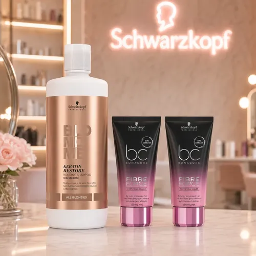 Kit Schwarzkopf Shampoo Blondme + 2 Selladores Force 150ml