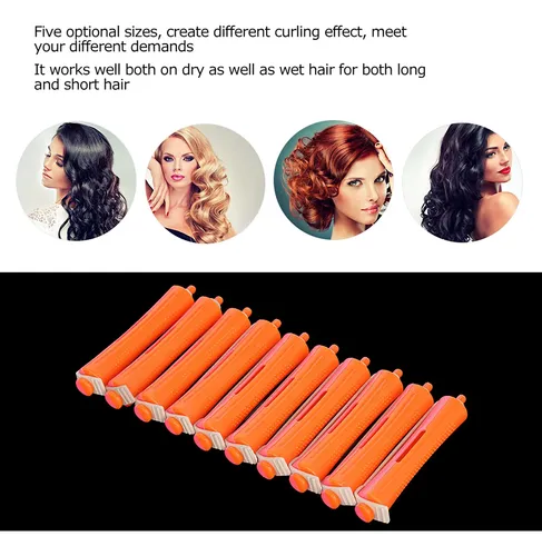 Rizador De Cabello 12 Piezas, Rodillos Fríos Con Goma