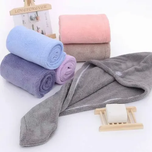 4 Toallas De Microfibra Para Secar Cabello Gorro De Ducha