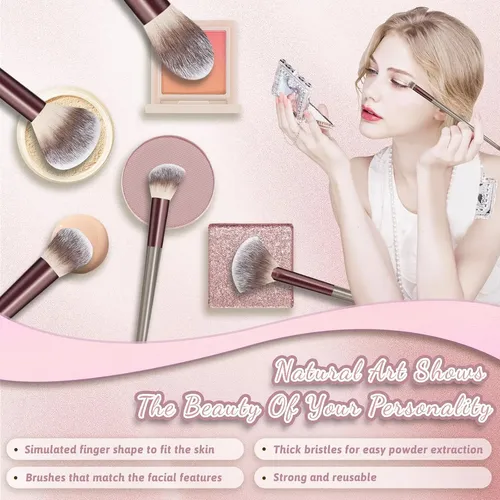 Kit Completo 20 Pinceles Maquillaje, Uso Diario Y Salón