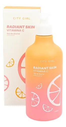 Gel De Ducha Exfoliante Radiant Skin Vitamina C De City Girl Fragancia Cítrica