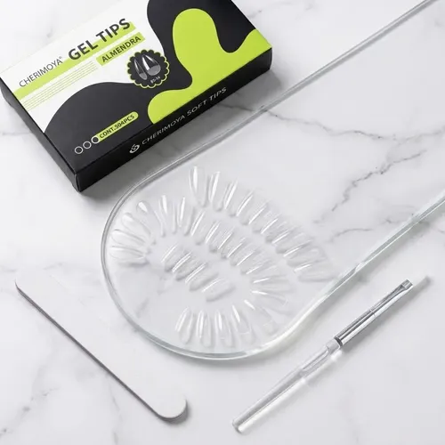 Tips Soft Gel Press On 504pcs Prelimados Cherimoya Manicuria