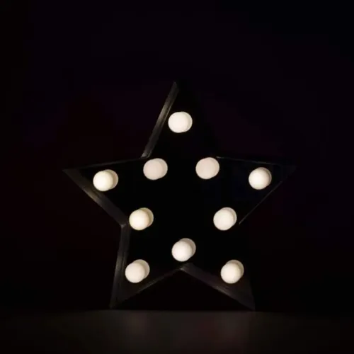 Espejo Estrella Plateada Con Luz Led
