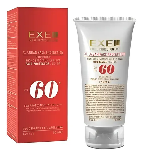 Exel Pantalla Solar Con Color Facial Factor 60 Uva X 50ml.