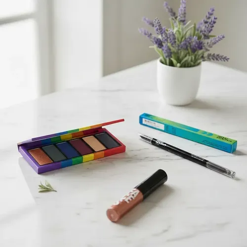 Kit Maquillaje Natura Faces Paleta Delineador Y Gloss Labial