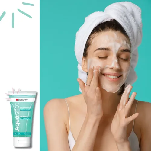 Lidherma Aquashot Gel Exfoliante Scrub Suave Piel Sensible