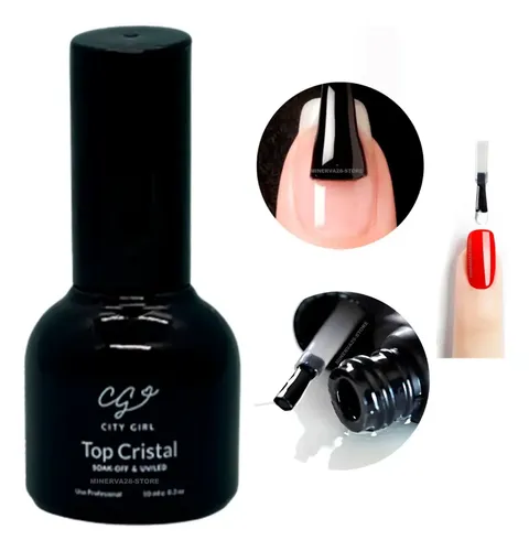 Top Coat Cristal Marca City Girl 10ml Semipermanente