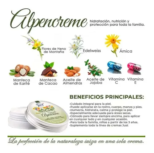 Crema Humectante Swiss Just Alpencreme 50g
